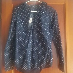 Navy Blue Tommy Hilfiger Button Up Top